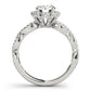 Twisted Shank Halo Engagement Ring