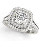 Vintage Inspired Double Halo Engagement Ring