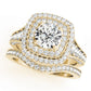 Antique Double Halo Milgrain Engagement Rings