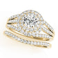 Vintage Multirow Double Halo Engagement Ring