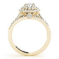 Vintage Multirow Double Halo Engagement Ring