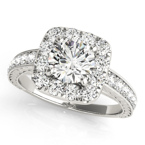 Vintage-Inspired Halo Engagement Ring