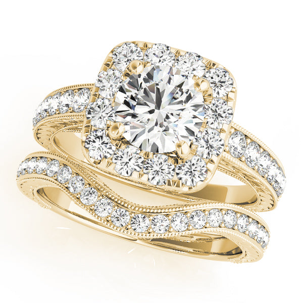 Vintage-Inspired Halo Engagement Ring