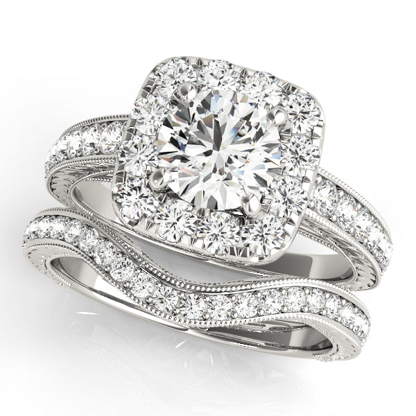 Vintage-Inspired Halo Engagement Ring