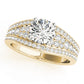 Multirow Pavé Engagement Ring