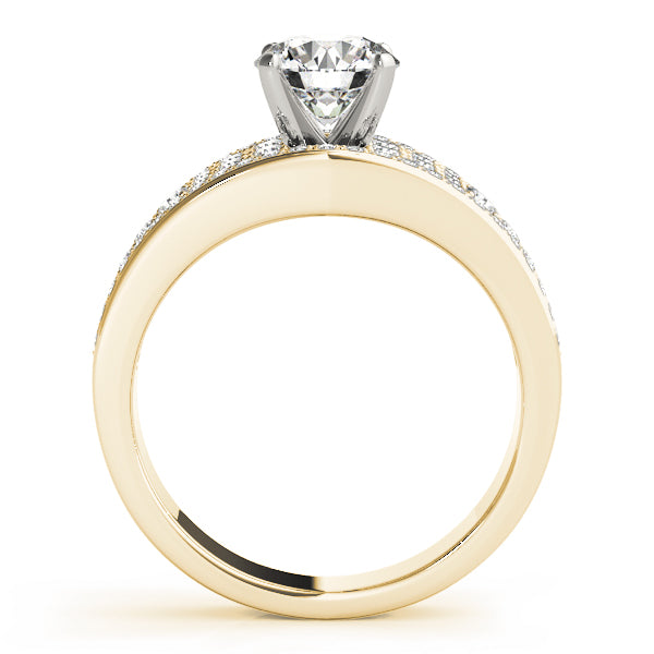 Multirow Pavé Engagement Ring