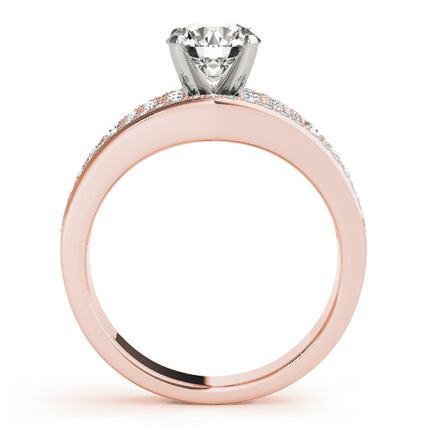 Multirow Pavé Engagement Ring