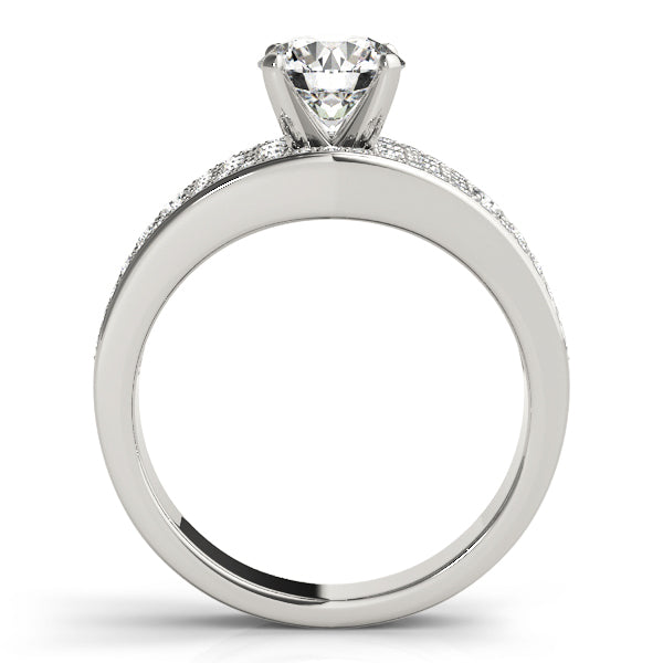 Multirow Pavé Engagement Ring
