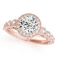 Vintage Infinity Milgrain Halo Engagement Rings