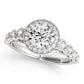 Vintage Infinity Milgrain Halo Engagement Rings