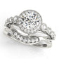 Vintage Infinity Milgrain Halo Engagement Rings