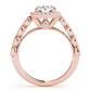 Vintage Infinity Milgrain Halo Engagement Rings