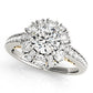 Antique Style Halo Engagement Ring