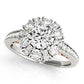 Antique Style Halo Engagement Ring