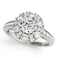 Antique Style Halo Engagement Ring