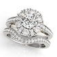 Antique Style Halo Engagement Ring