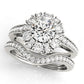 Antique Style Halo Engagement Ring