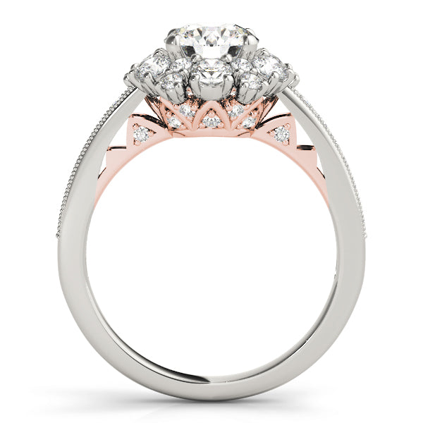 Antique Style Halo Engagement Ring