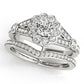 Flower Halo Split Shank Engagement Ring