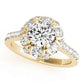 Flower Shape Halo Engagement Ring