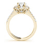 Flower Shape Halo Engagement Ring