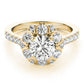 Flower Shape Halo Engagement Ring