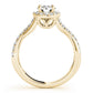 Bypass Twisted Shank Halo Engagement Rings
