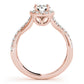Bypass Twisted Shank Halo Engagement Rings