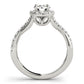 Bypass Twisted Shank Halo Engagement Rings