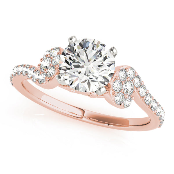 Single Row Prong Set Engagement Ring