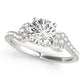 Single Row Prong Set Engagement Ring
