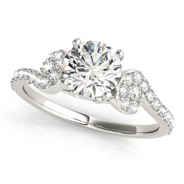 Single Row Prong Set Engagement Ring