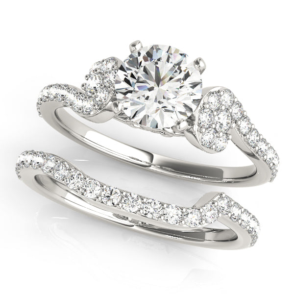 Single Row Prong Set Engagement Ring
