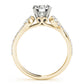 Single Row Prong Set Engagement Ring