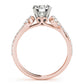 Single Row Prong Set Engagement Ring