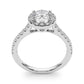 Round Halo Engagement Ring