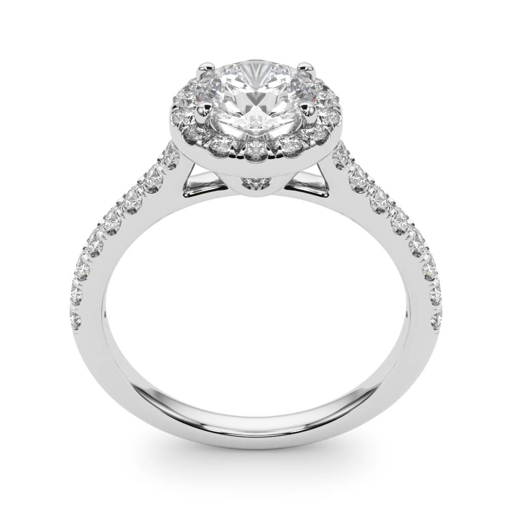 Round Halo Engagement Ring