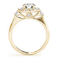 Round Halo Prong Engagement Ring