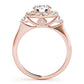 Round Halo Prong Engagement Ring