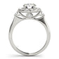 Round Halo Prong Engagement Ring