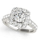 Single Row Halo Engagement Rings