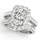 Single Row Halo Engagement Rings