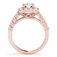 Single Row Halo Engagement Rings