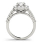 Single Row Halo Engagement Rings