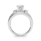 3-Stone Multirow Split Shank Engagement Ring