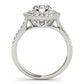 Single Row Double Halo Engagement Ring