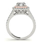 Double Halo Round Split-Shank Engagement Ring
