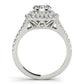 Double Halo Round Split-Shank Engagement Ring