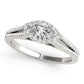 Multirow Marquise Halo Engagement Rings