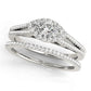 Multirow Marquise Halo Engagement Rings